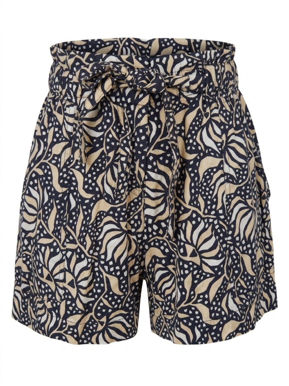 Omika Boho Print Ruffle Shorts XS Tie Waist Festival‎ Coastal Chic